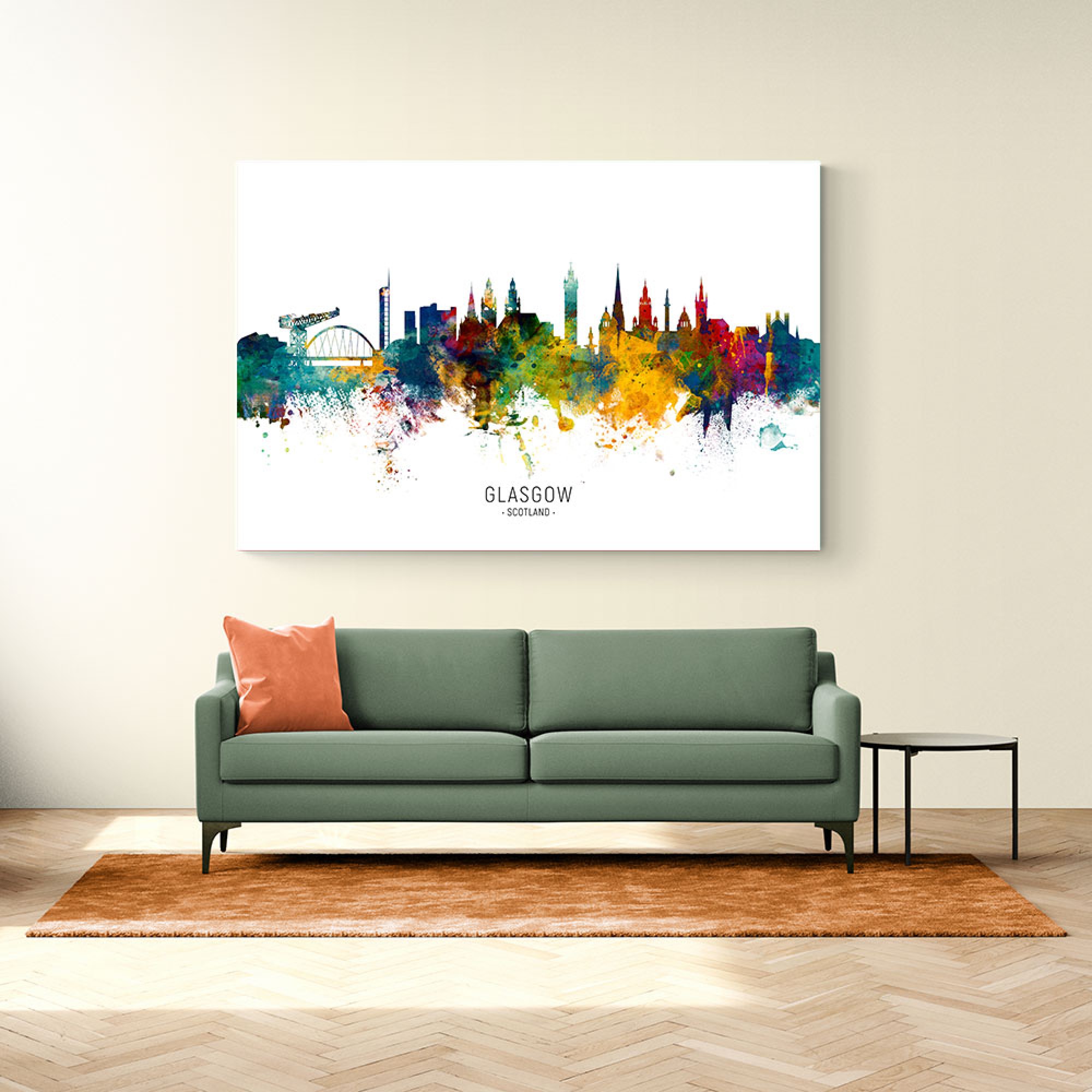 Glasgow Scotland Skyline Wall Art