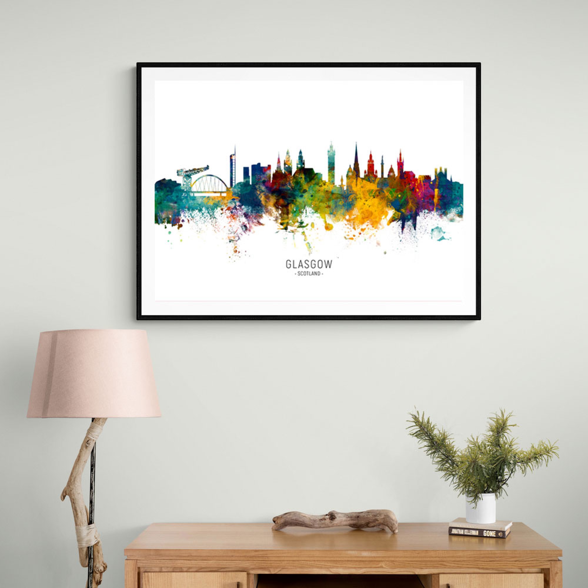 Glasgow Scotland Skyline Wall Art