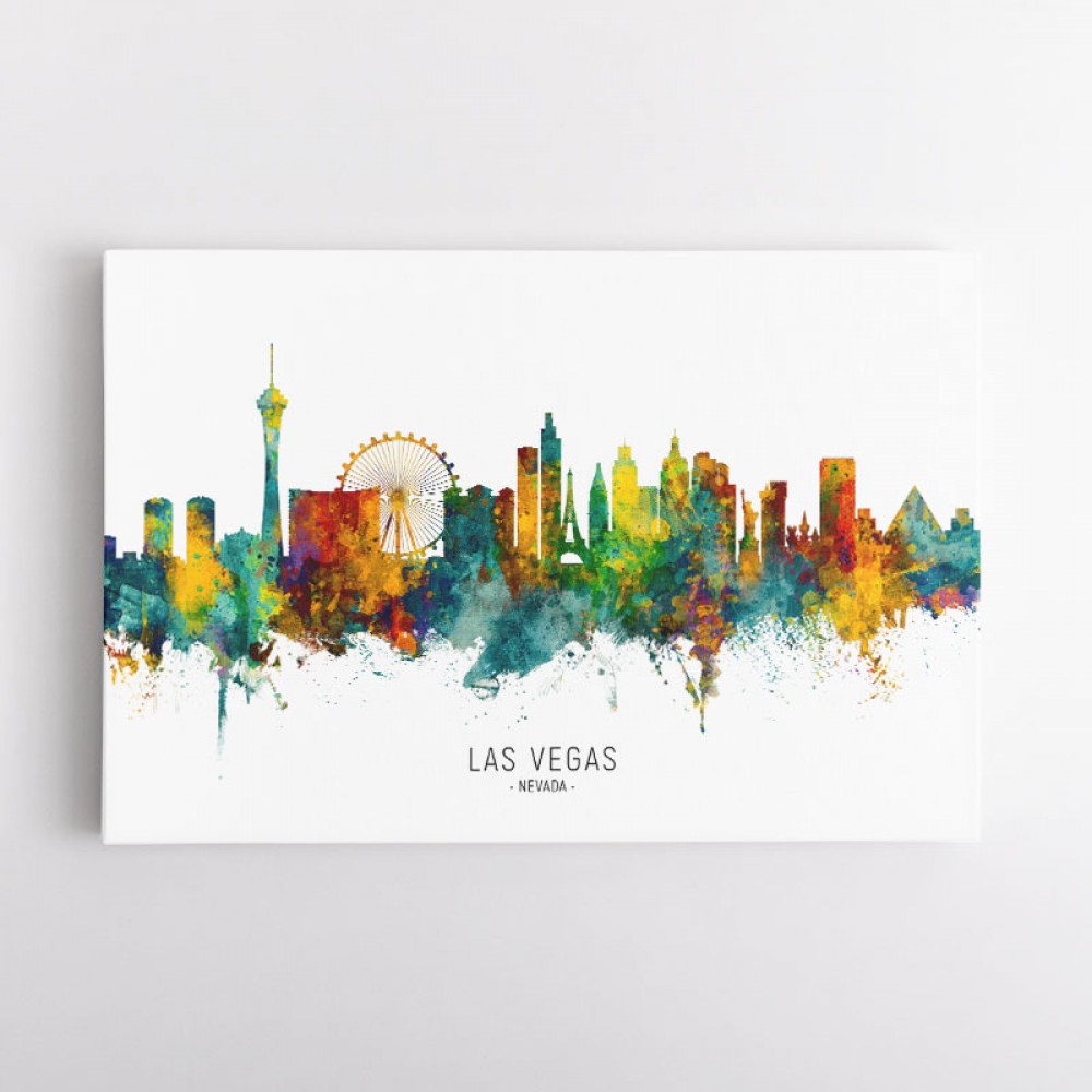 Dubai Skyline Watercolor Abstract