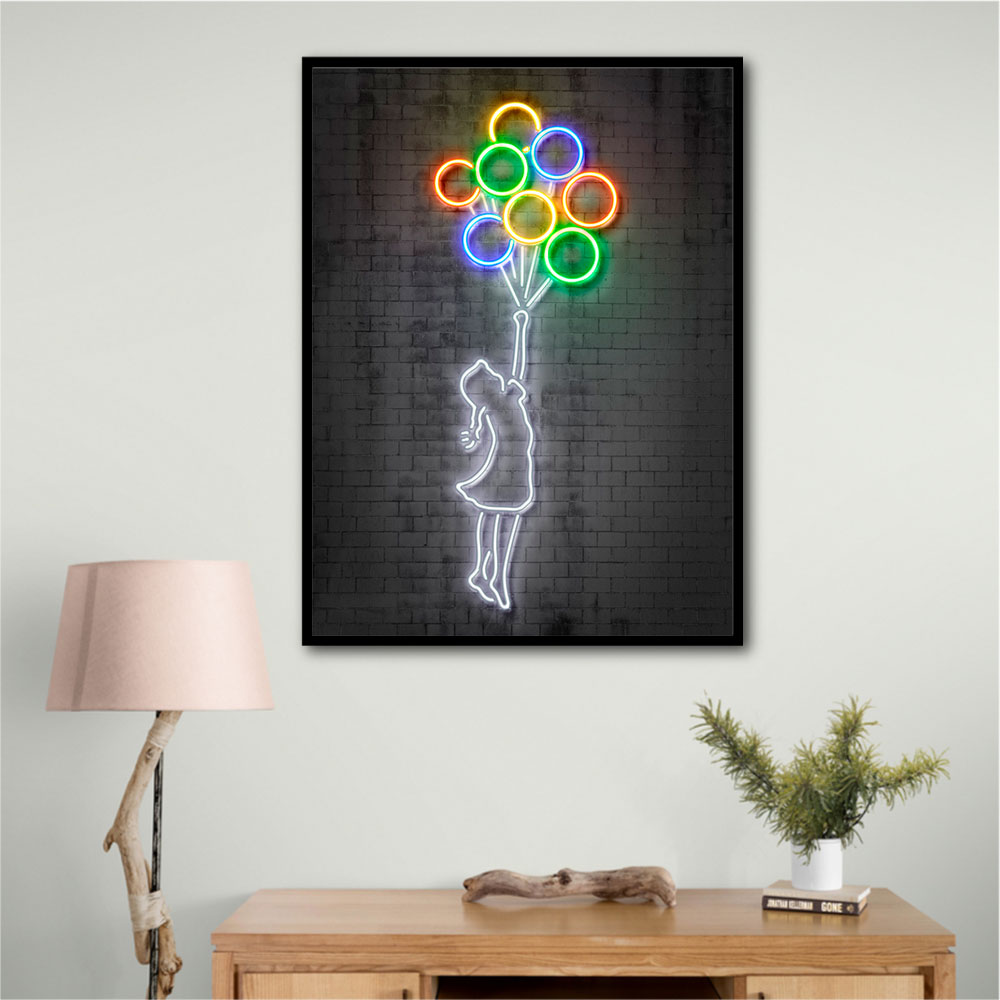 Flying Balloons Neon