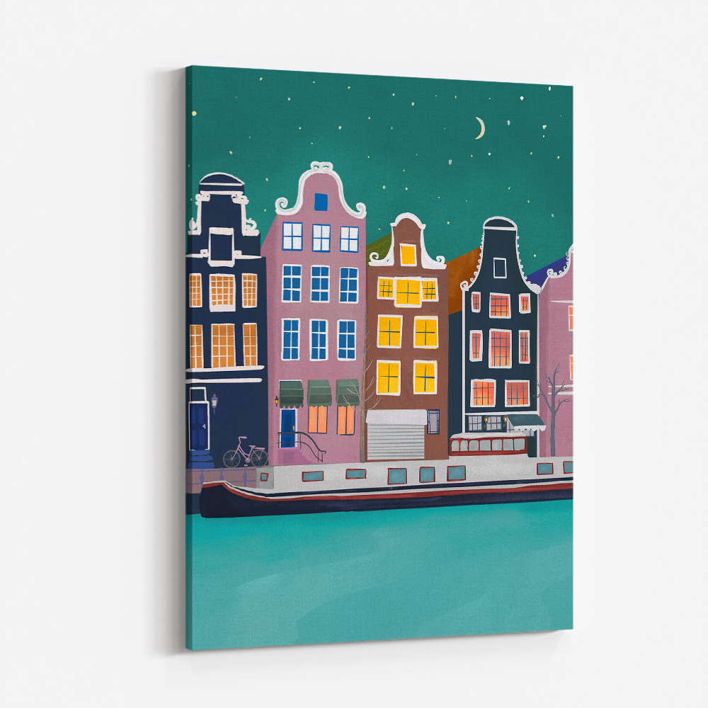 Amsterdam By Night Wall Art