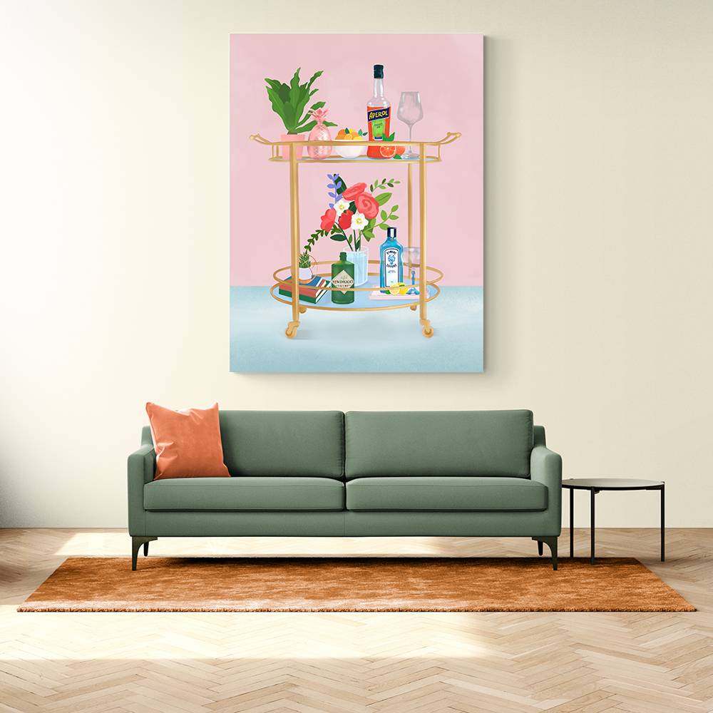 Bar Cart Wall Art