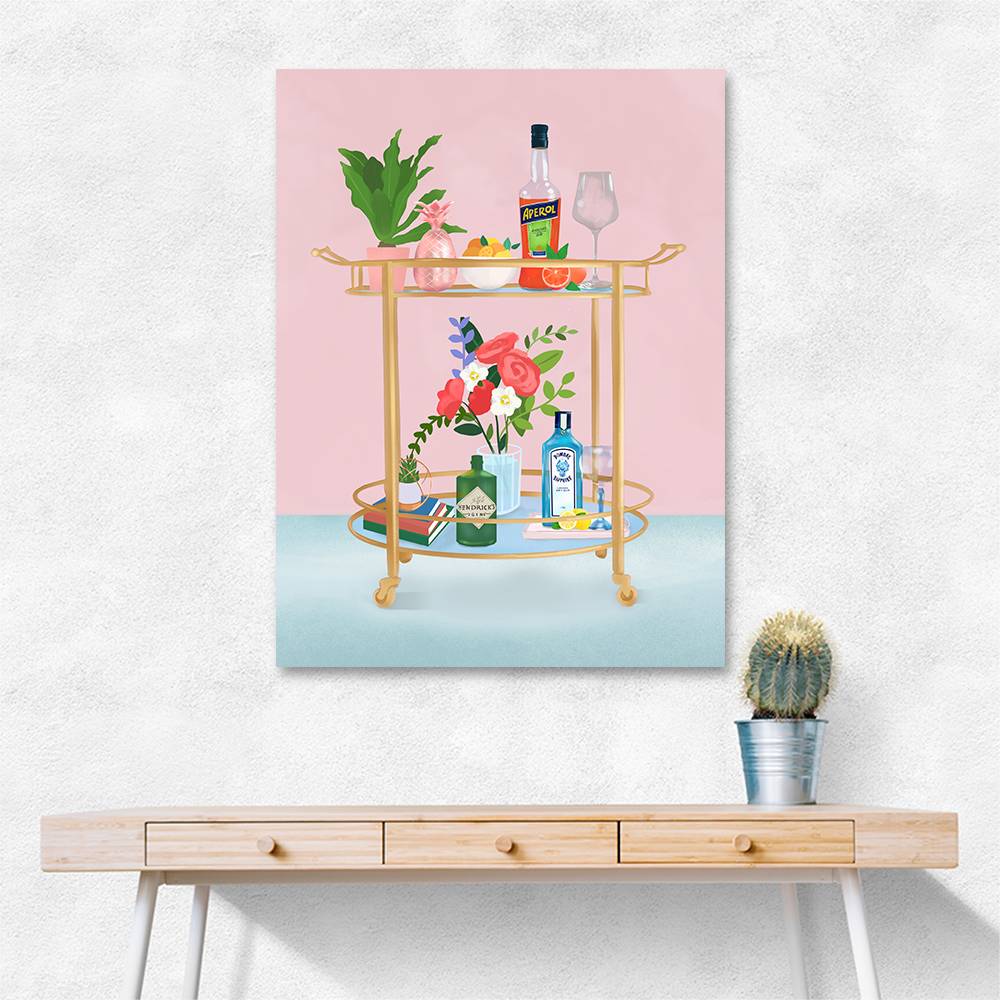 Bar Cart Wall Art