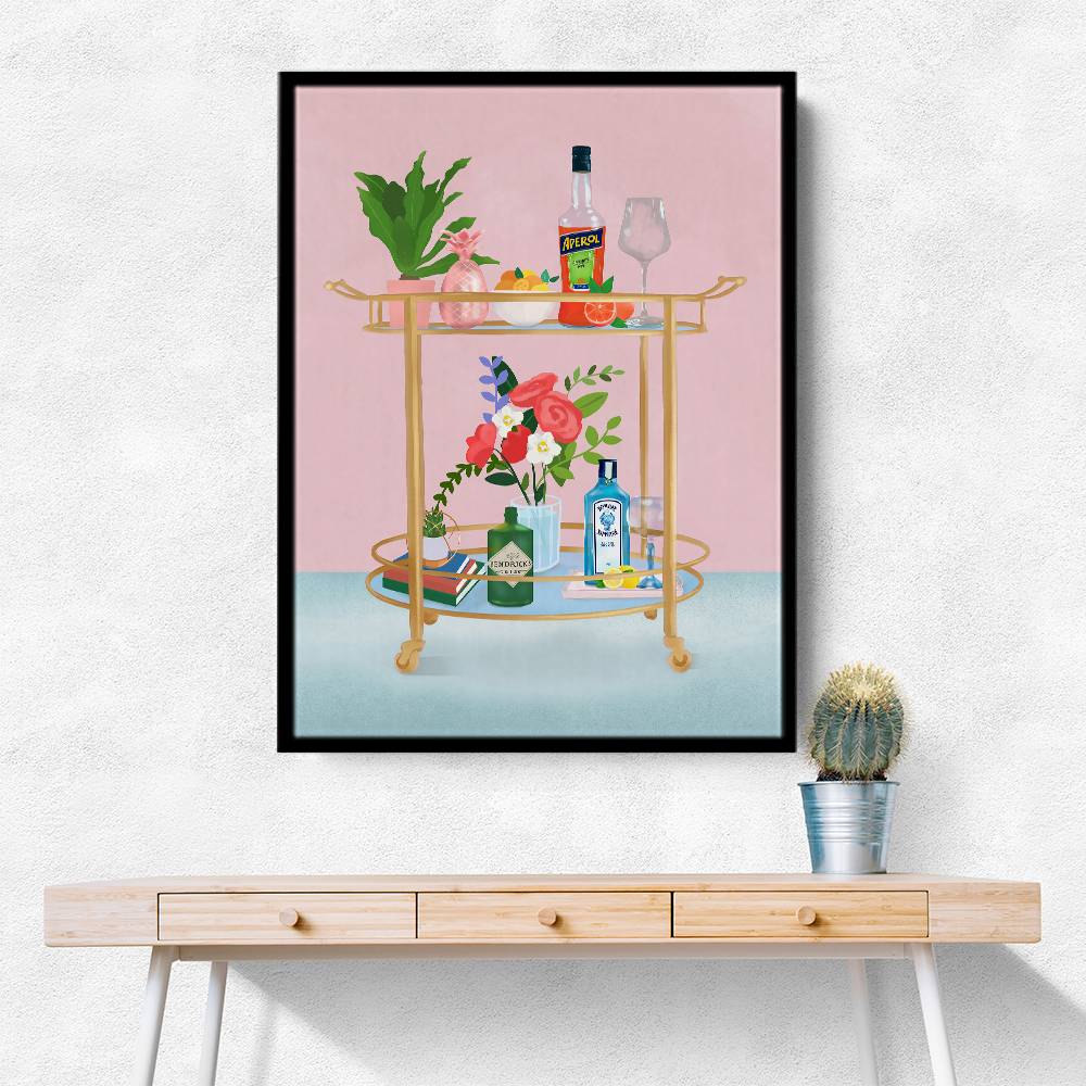 Bar Cart Wall Art