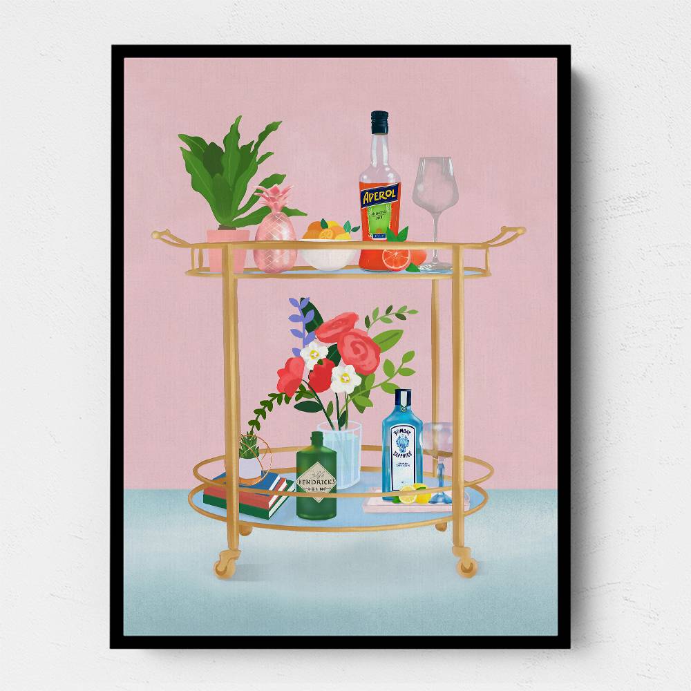 Bar Cart Wall Art