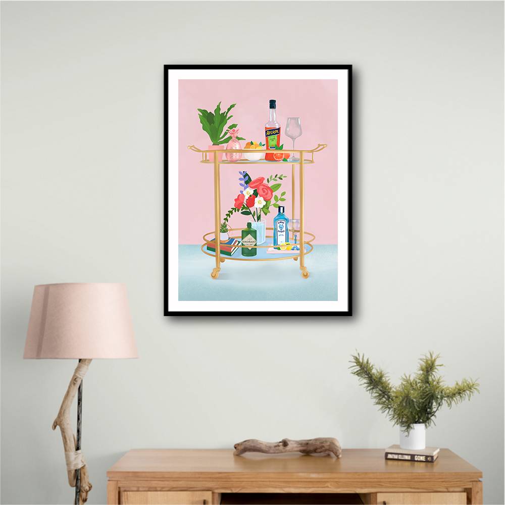 Bar Cart Wall Art