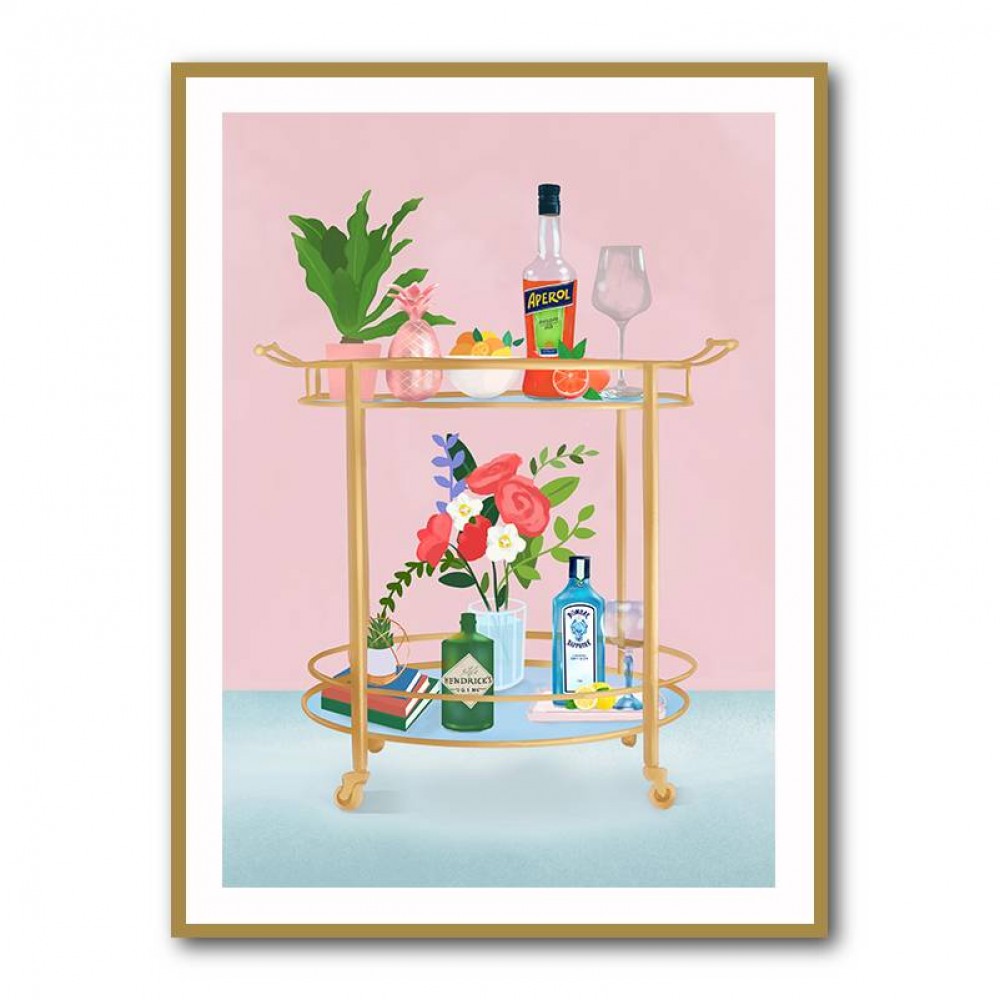 Bar Cart Wall Art