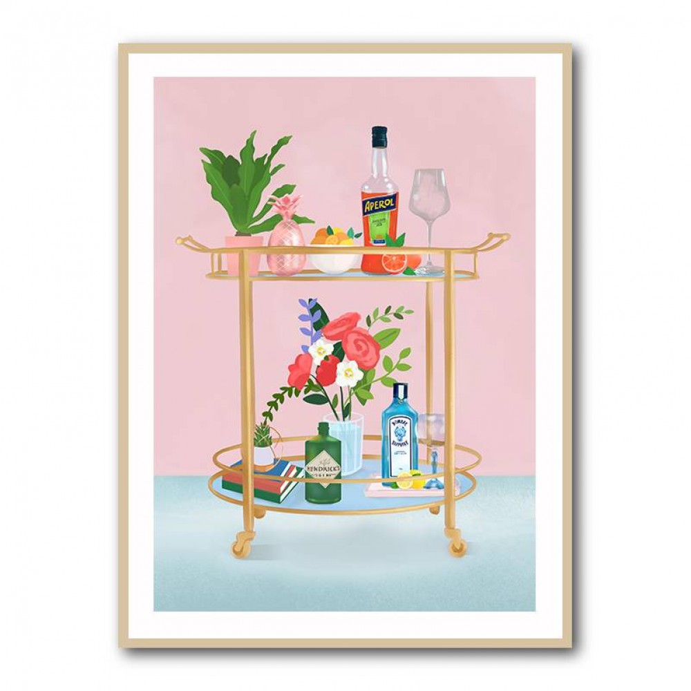 Bar Cart Wall Art