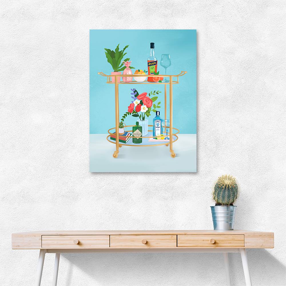 Bar Cart Wall Art