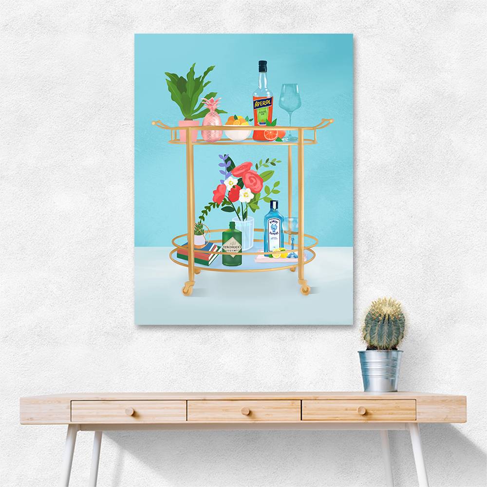 Bar Cart Wall Art