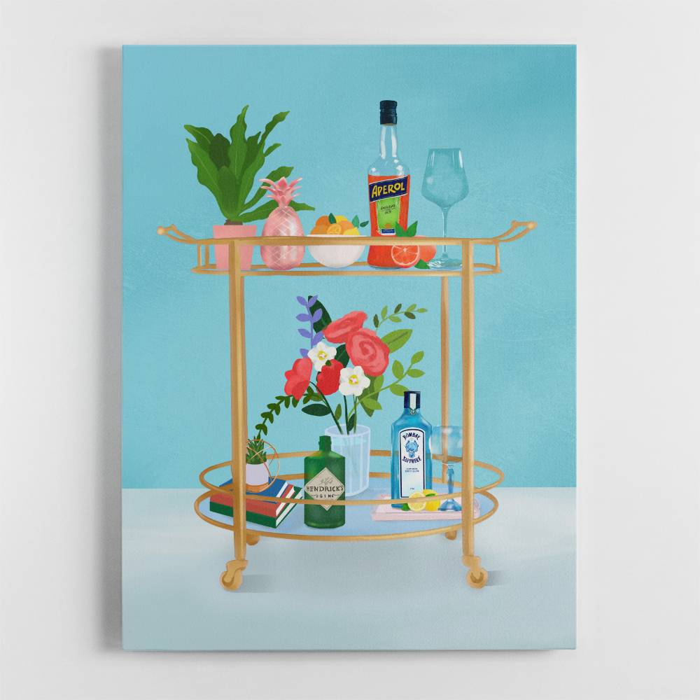 Bar Cart Wall Art