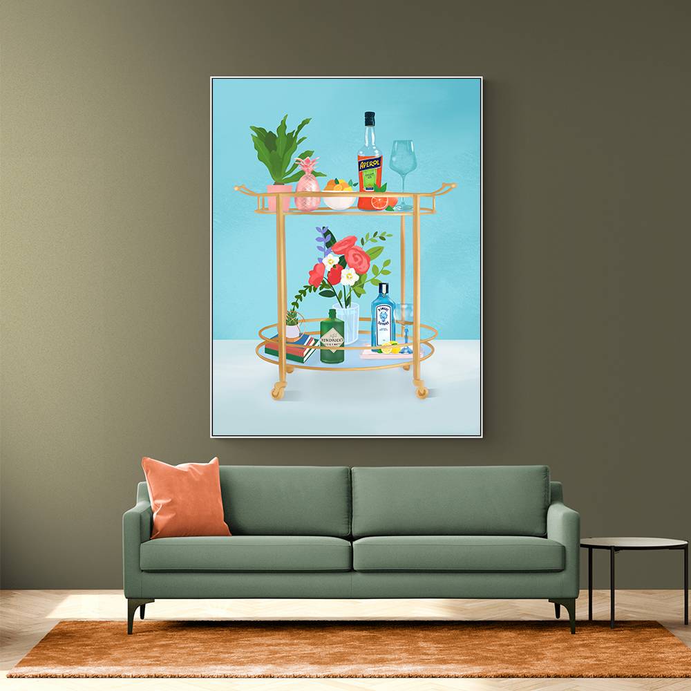 Bar Cart Wall Art