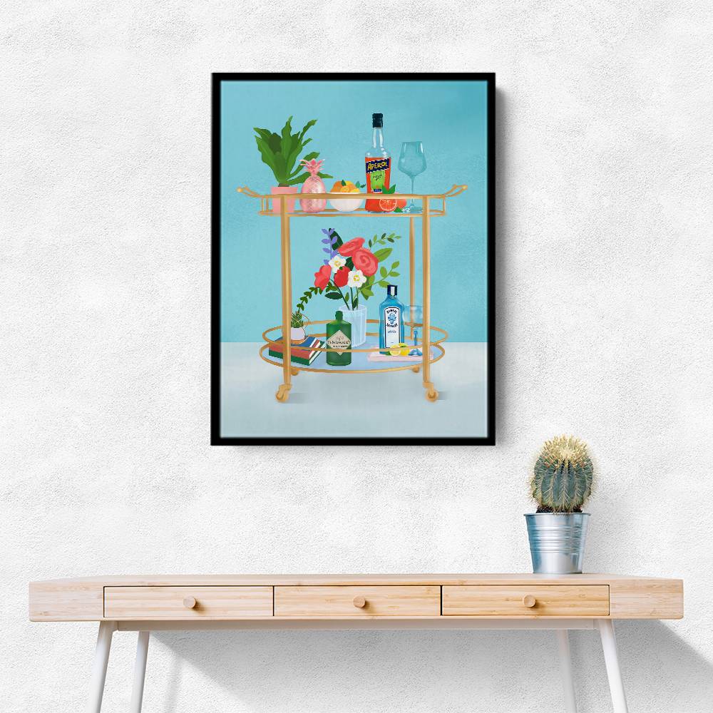 Bar Cart Wall Art