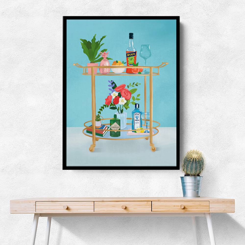 Bar Cart Wall Art