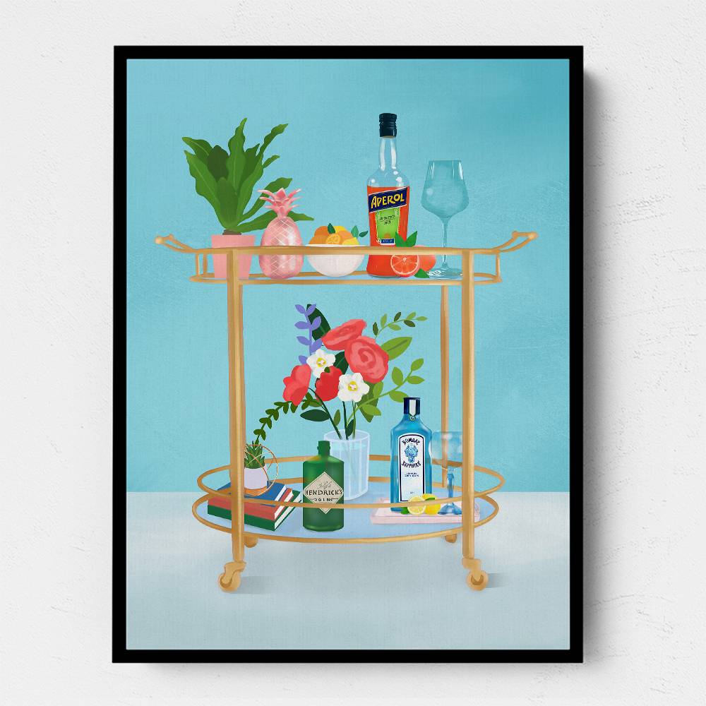 Bar Cart Wall Art