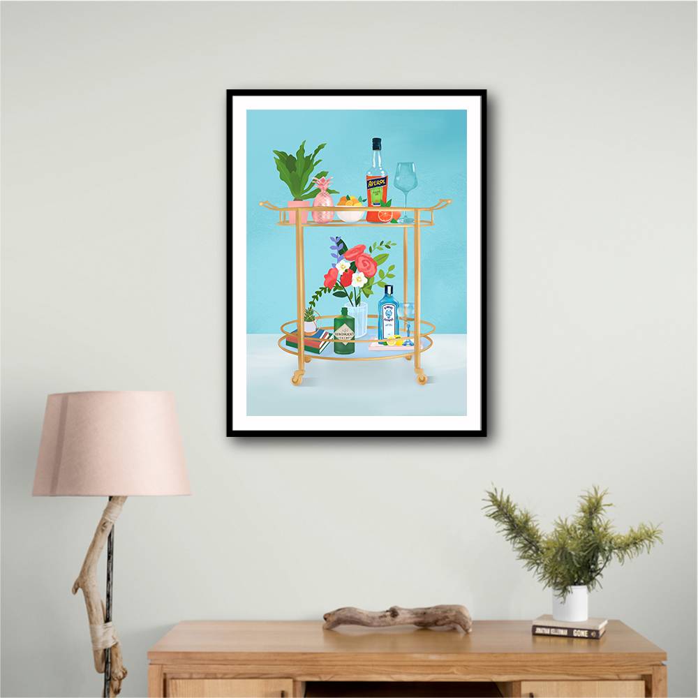 Bar Cart Wall Art