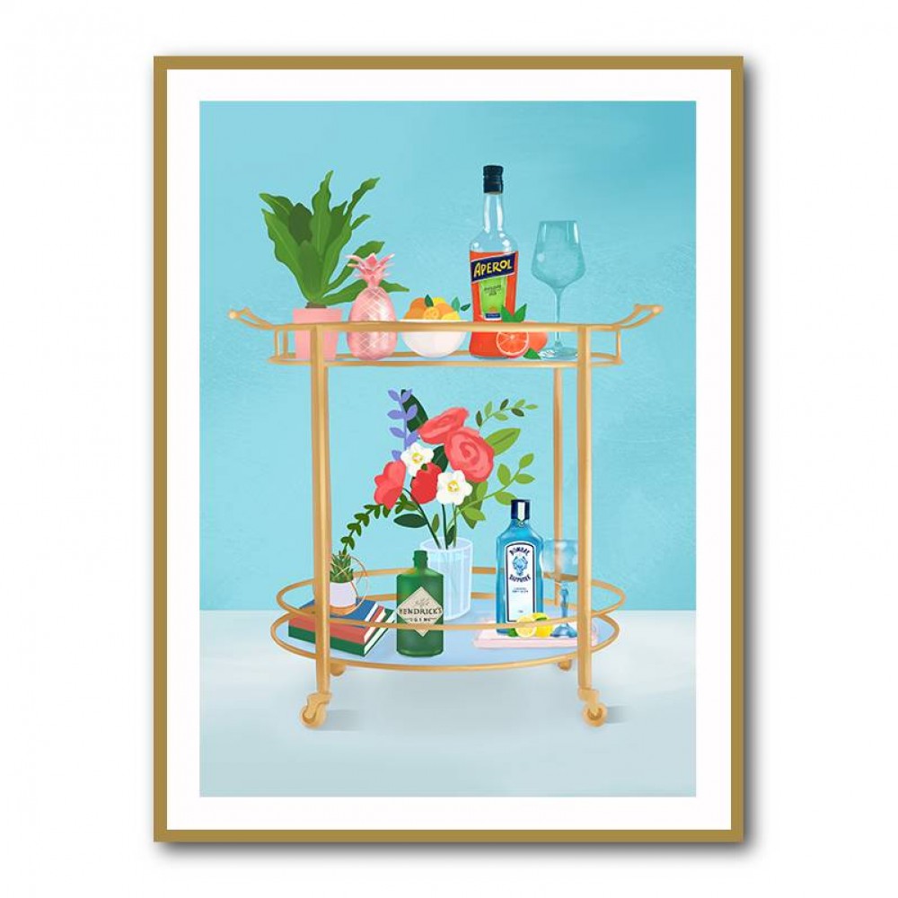 Bar Cart Wall Art