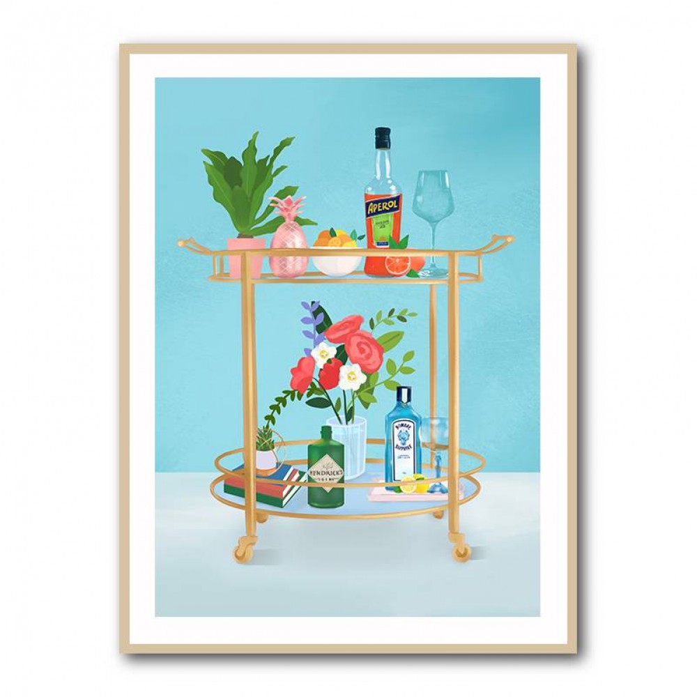 Bar Cart Wall Art