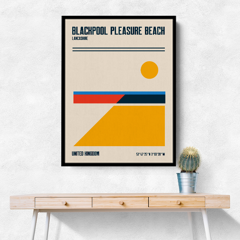 Blackpool Pleasure Beach Travel Poster