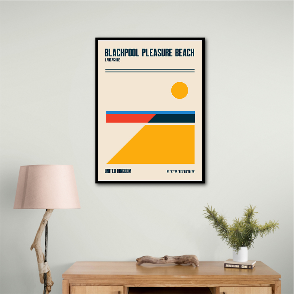 Blackpool Pleasure Beach Travel Poster