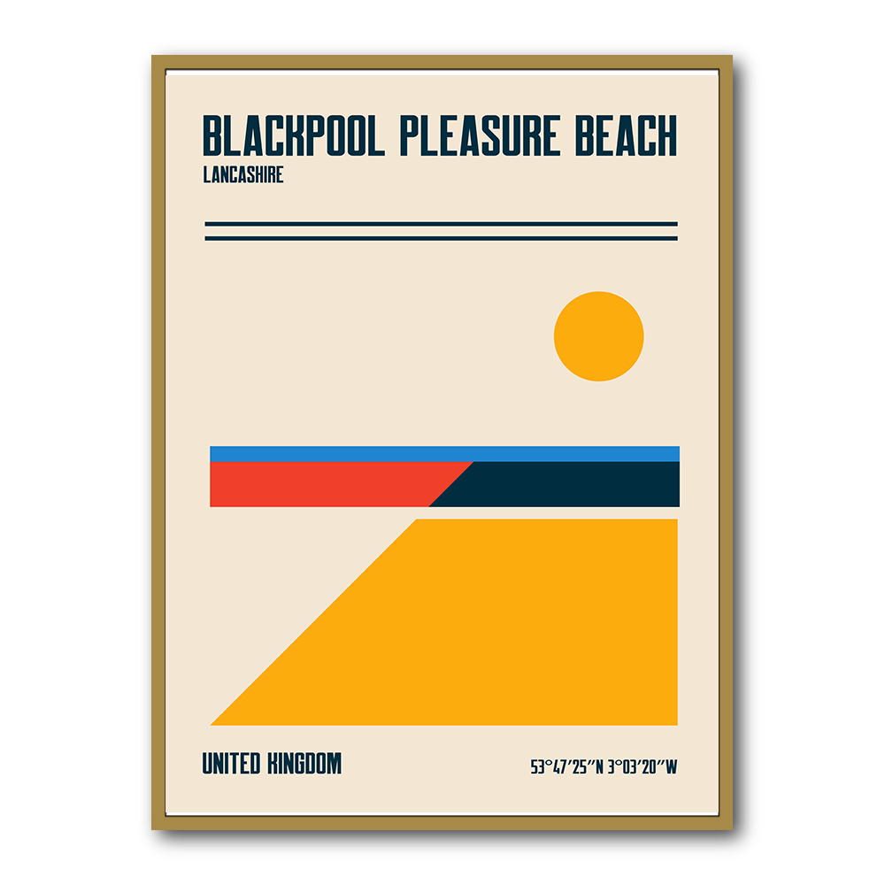 Blackpool Pleasure Beach Travel Poster