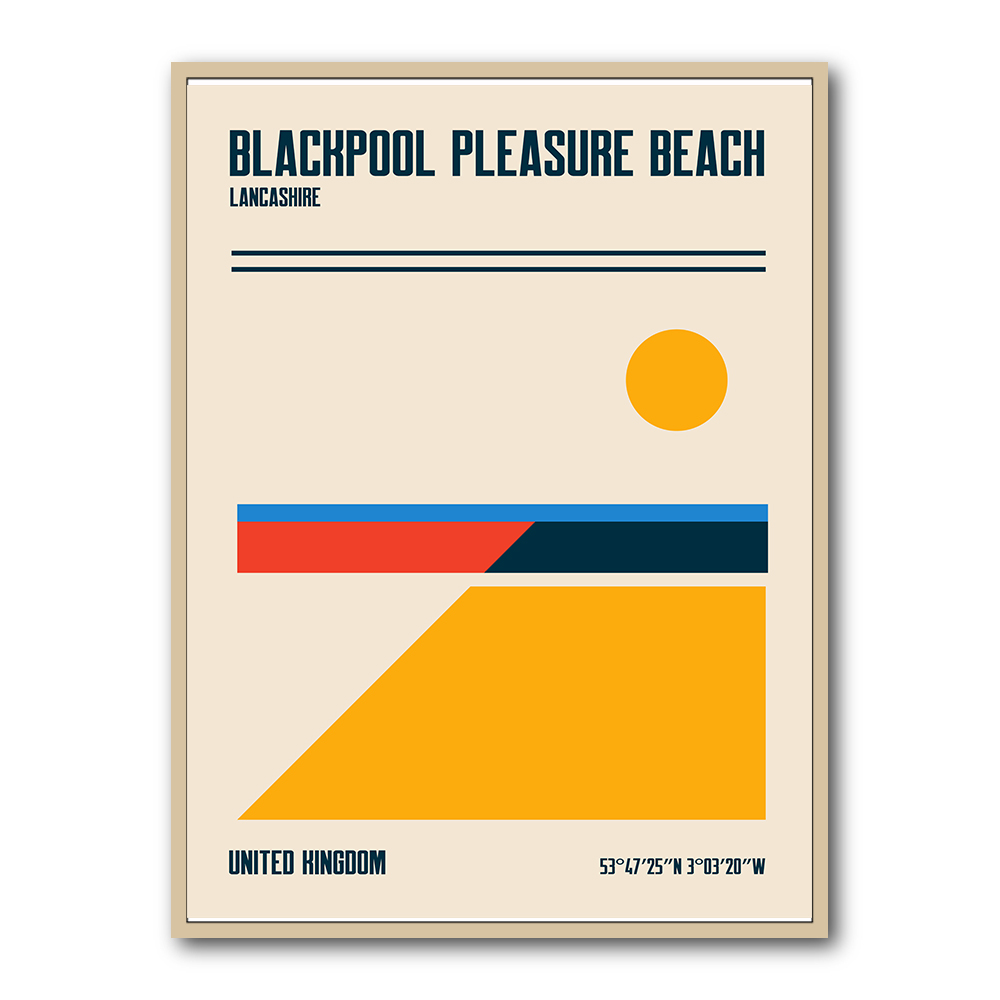 Blackpool Pleasure Beach Travel Poster