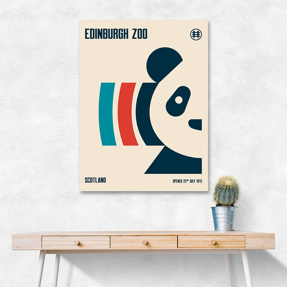 Edinburgh Zoo Travel Poster