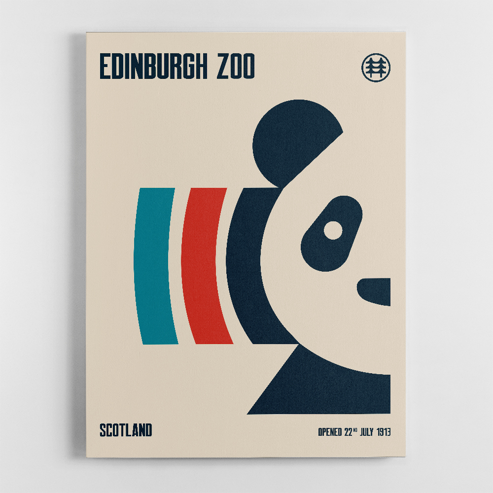 Edinburgh Zoo Travel Poster