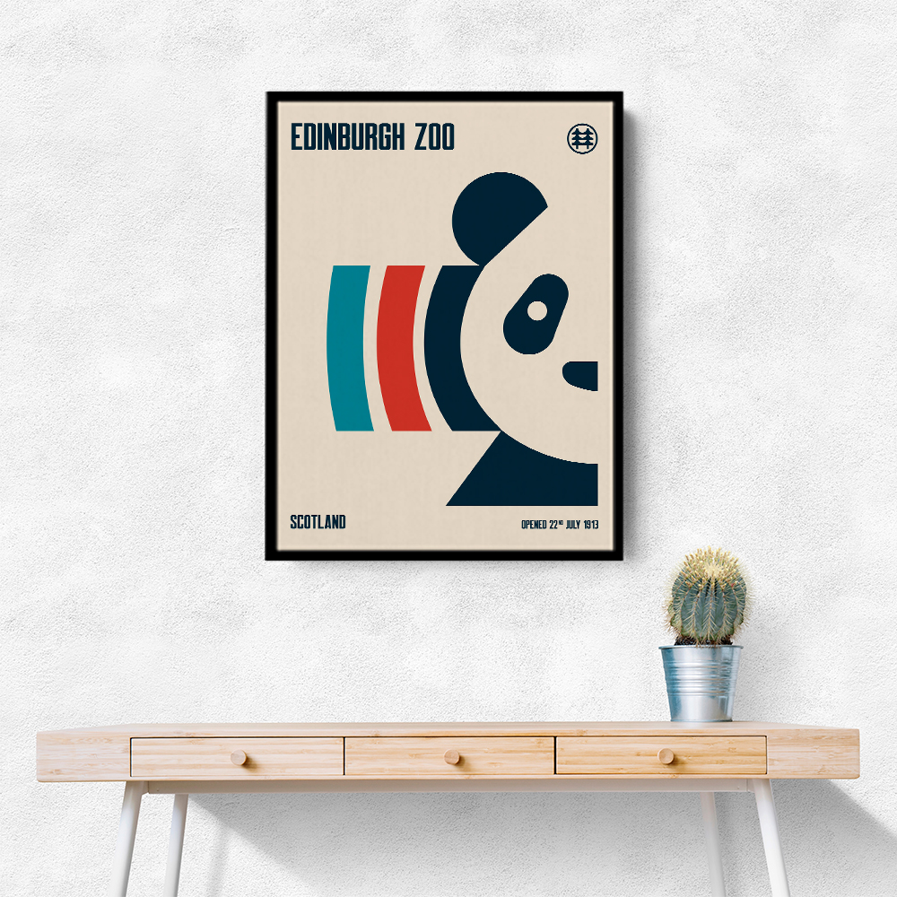 Edinburgh Zoo Travel Poster