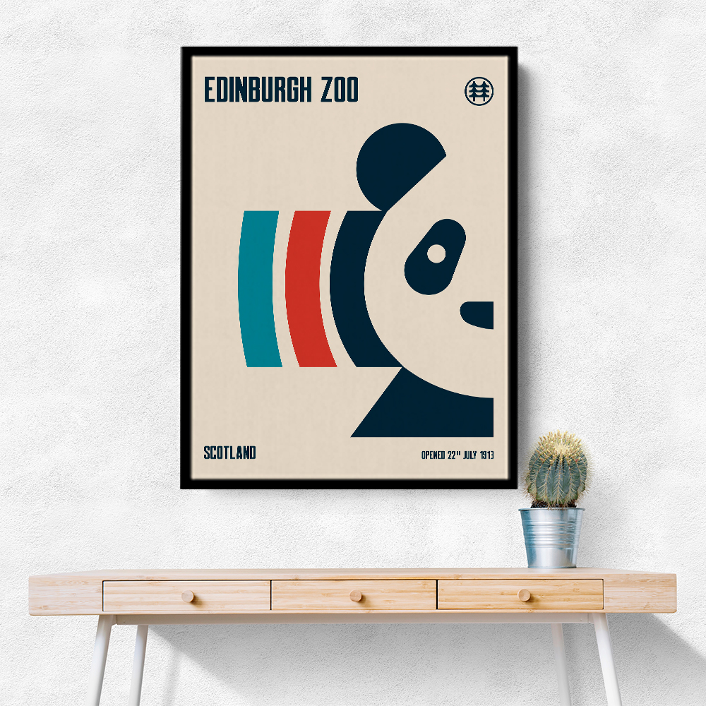 Edinburgh Zoo Travel Poster