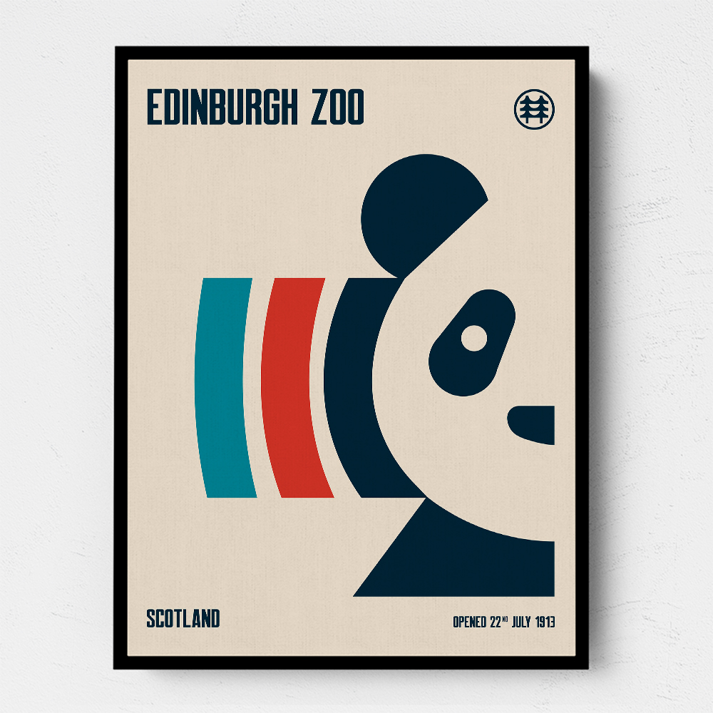 Edinburgh Zoo Travel Poster