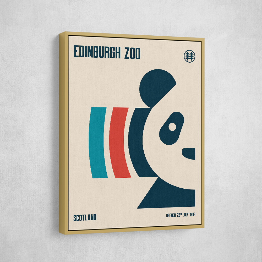 Edinburgh Zoo Travel Poster