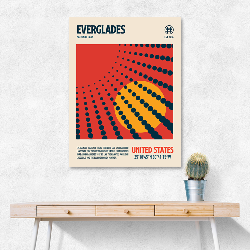 Evergldes National Park Travel Poster