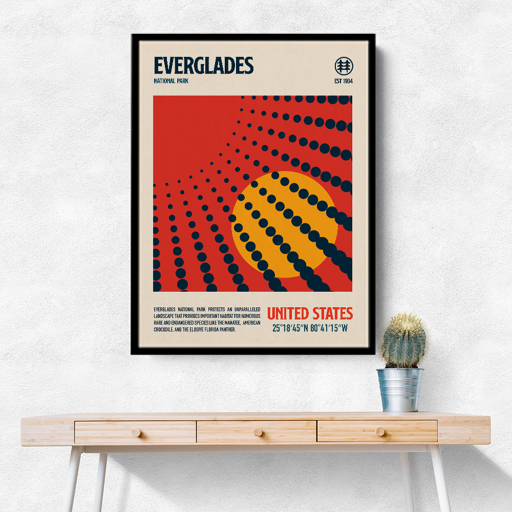 Evergldes National Park Travel Poster