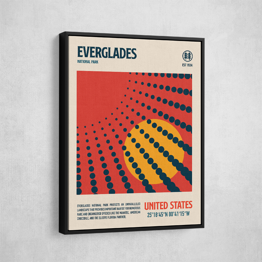 Evergldes National Park Travel Poster