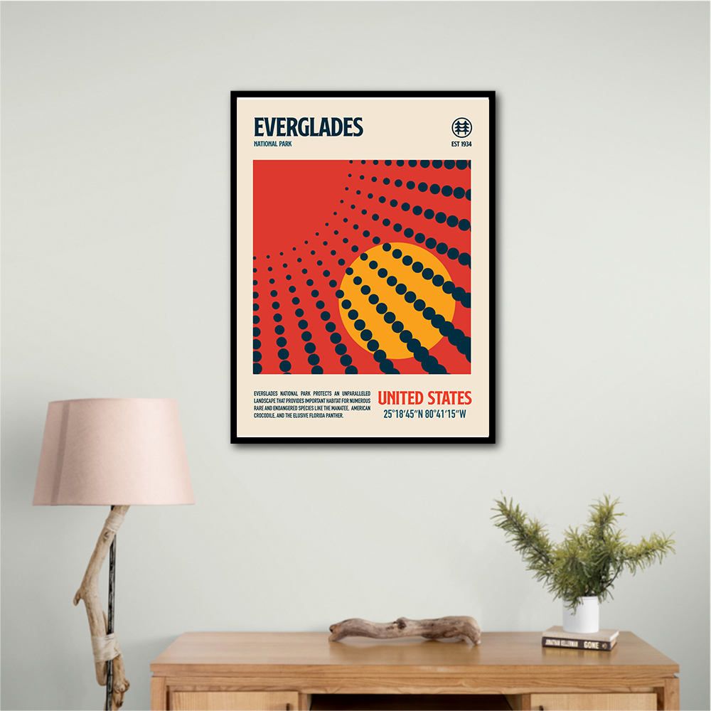 Evergldes National Park Travel Poster