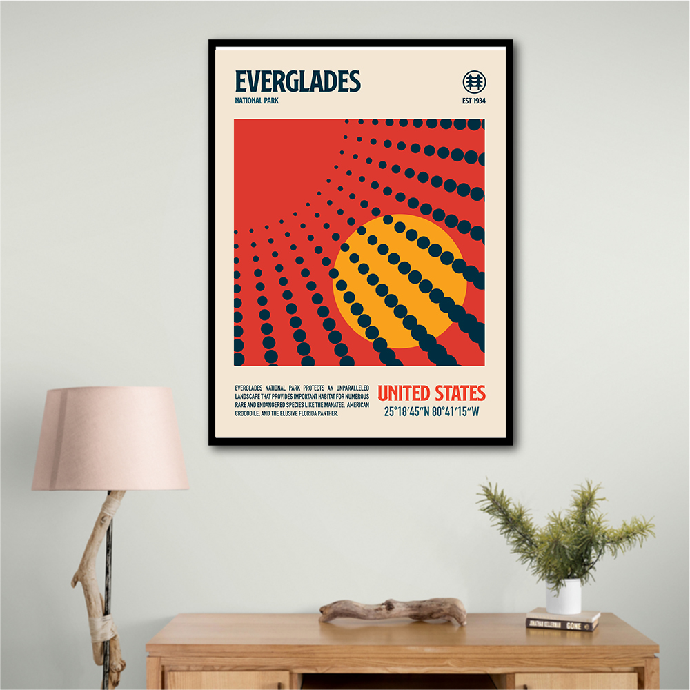 Evergldes National Park Travel Poster