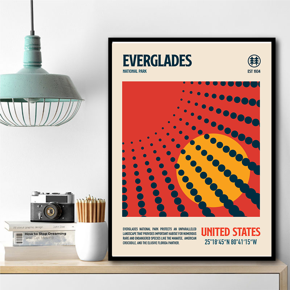 Evergldes National Park Travel Poster