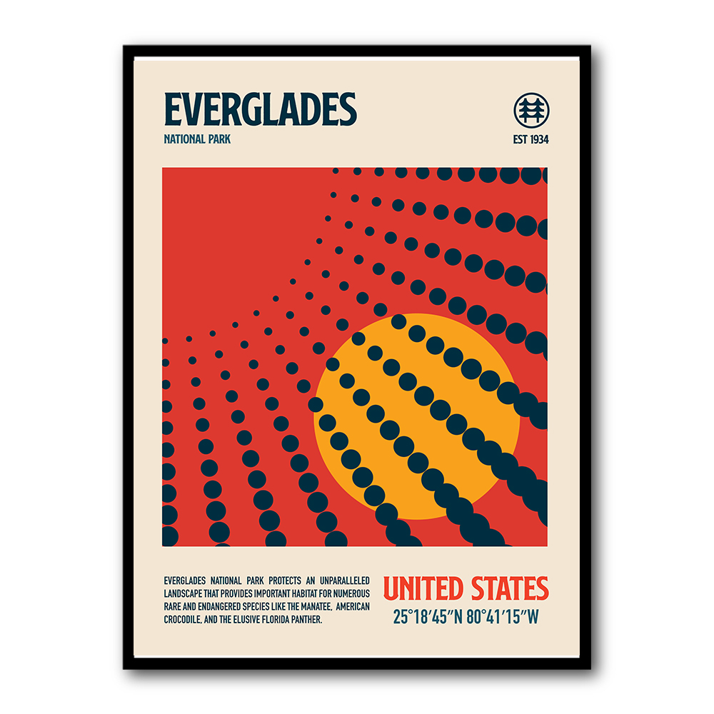 Evergldes National Park Travel Poster