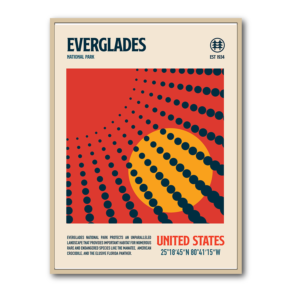 Evergldes National Park Travel Poster