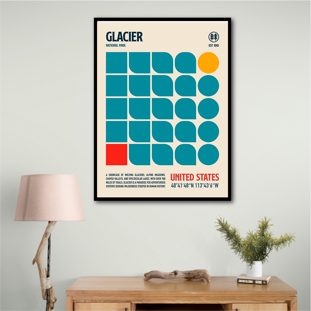 Glacier National Park Travel Poster