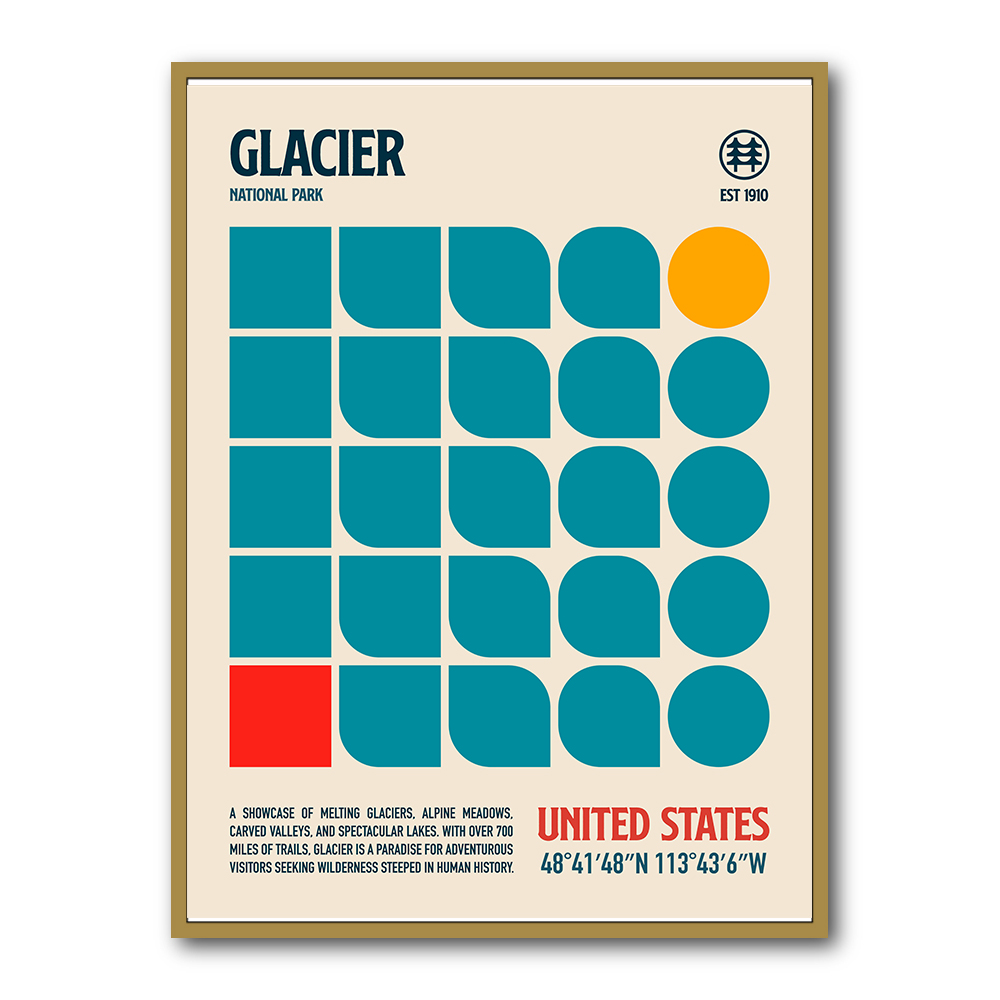 Glacier National Park Travel Poster