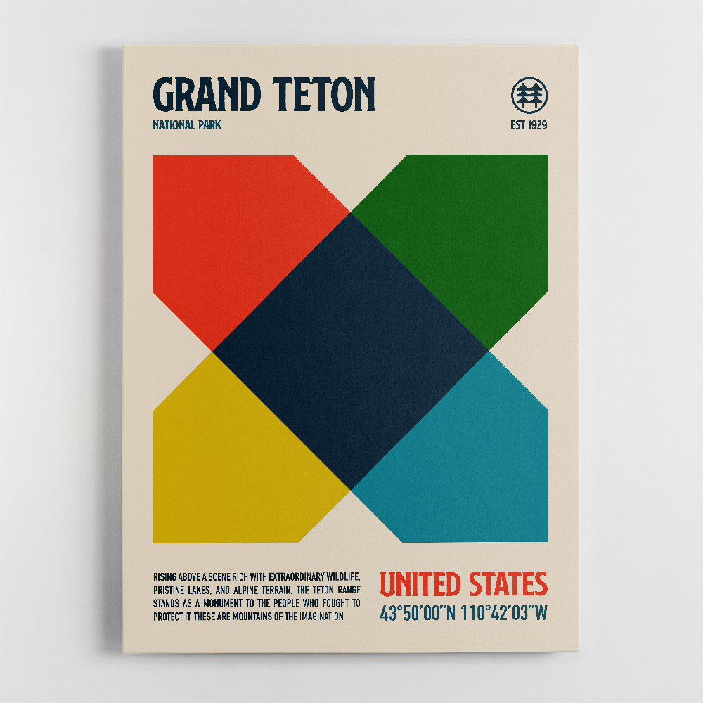 Grand Teton National Park Travel Poster