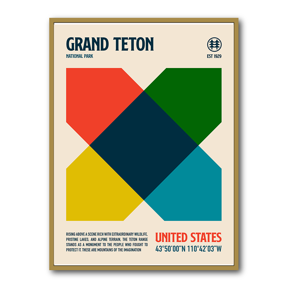 Grand Teton National Park Travel Poster