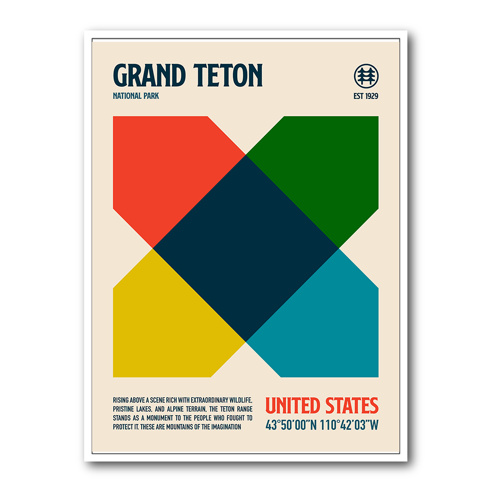 Grand Teton National Park Travel Poster