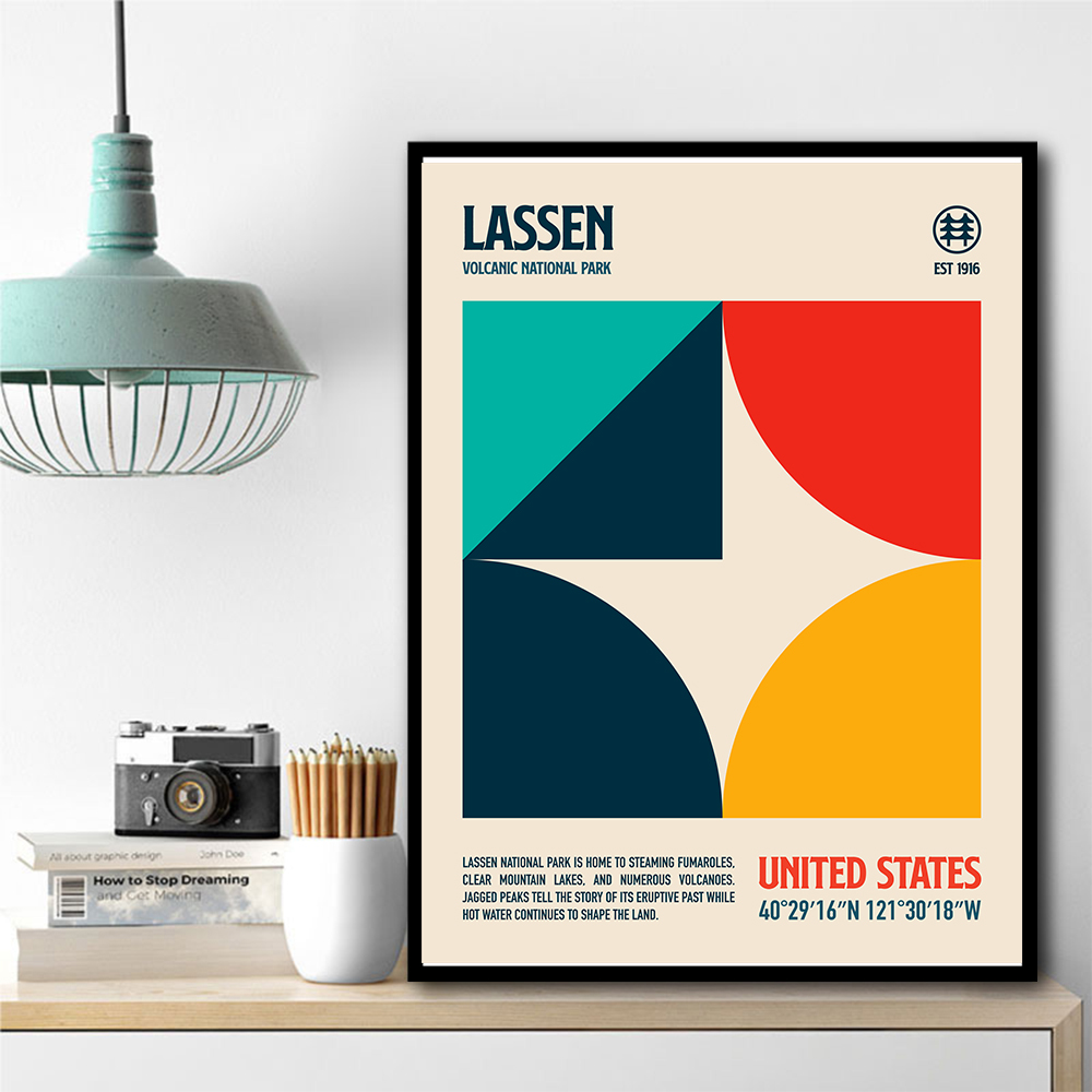 Lassen National Park Travel Poster