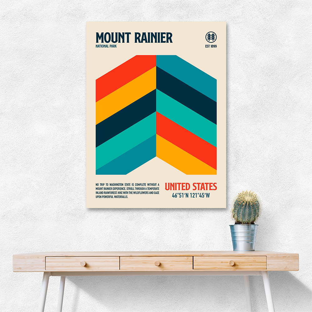 Mount Rainier National Park Travel Poster