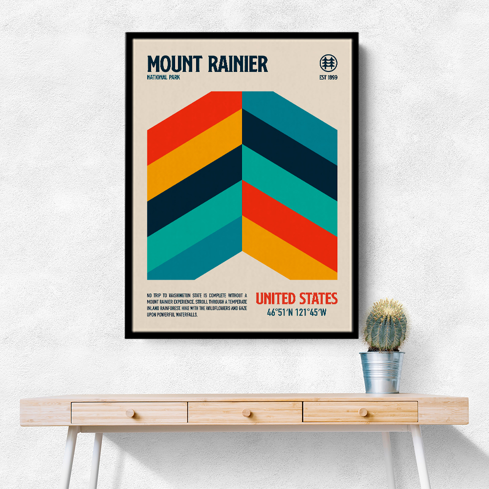 Mount Rainier National Park Travel Poster