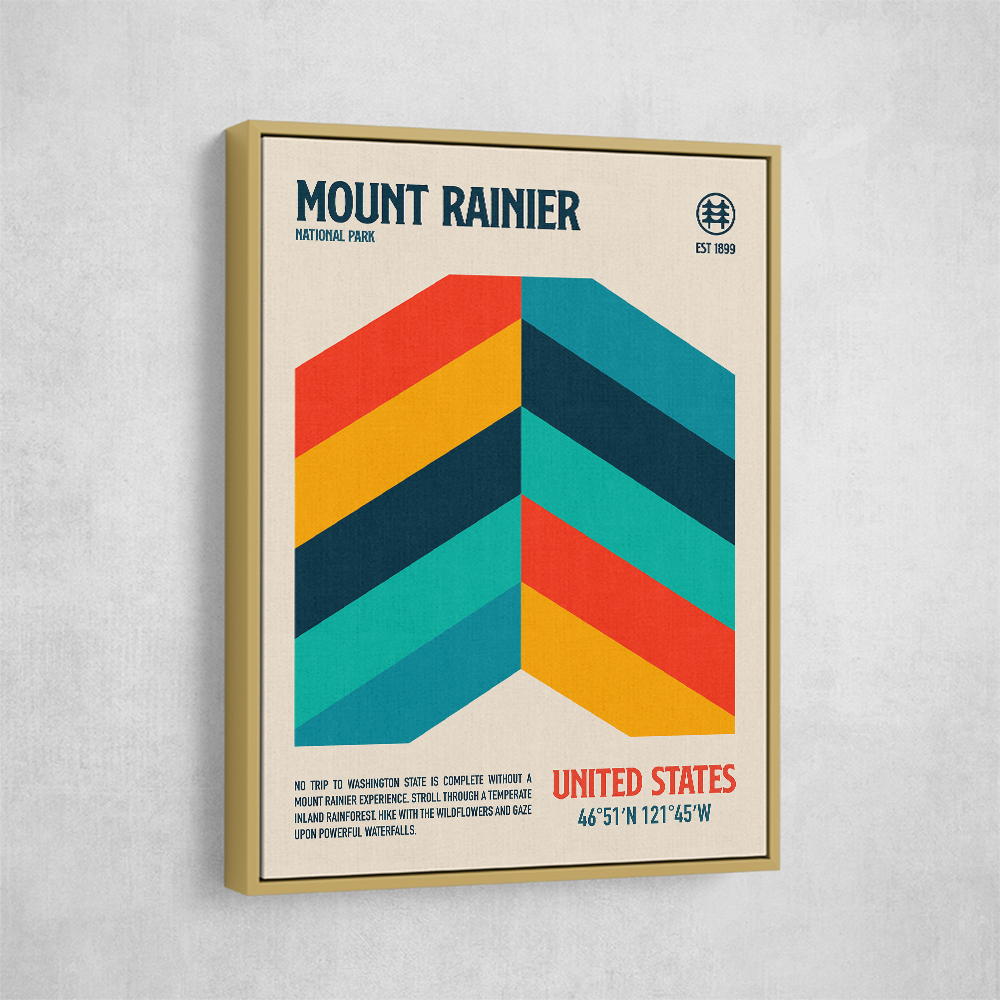 Mount Rainier National Park Travel Poster