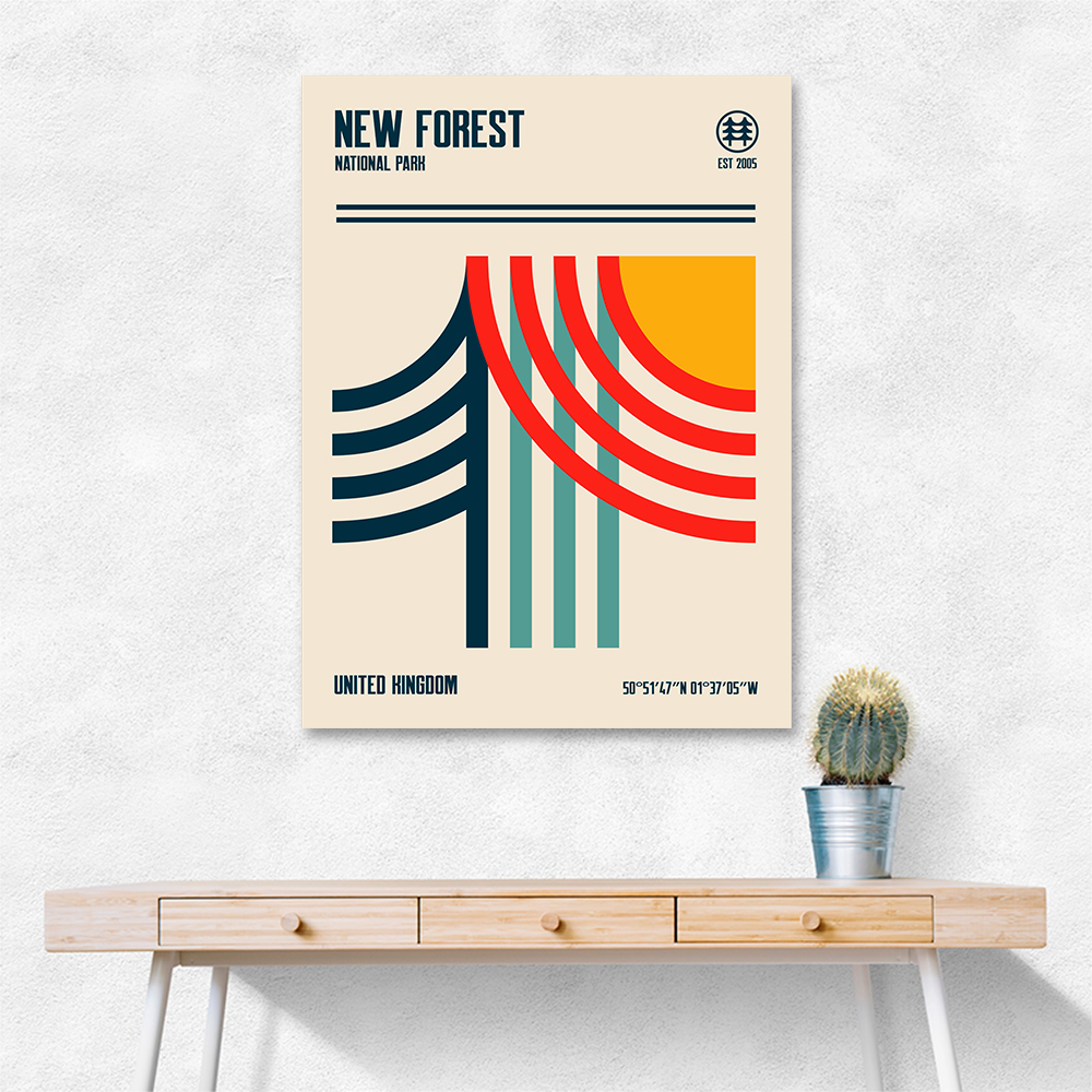 New Forest National Park Travel Poster